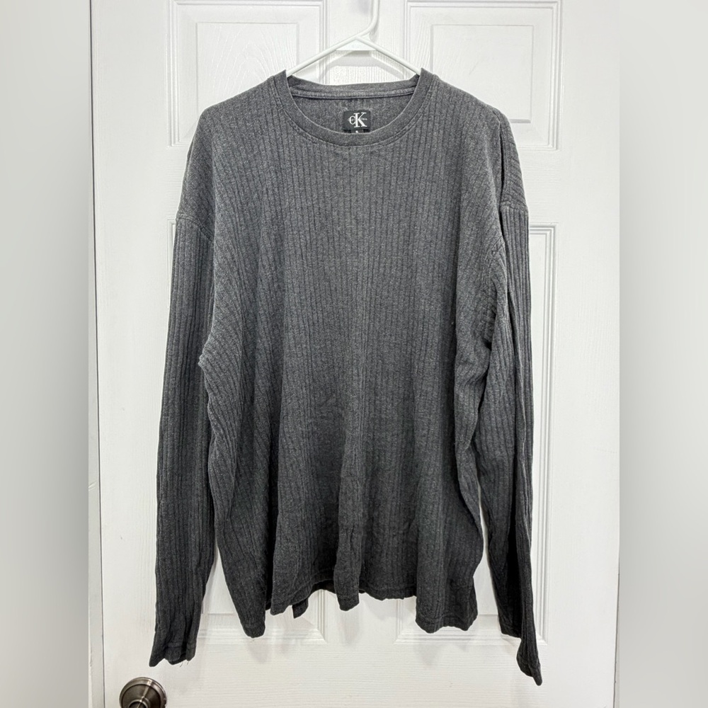 Calvin Klein Charcoal Crewneck Sweater for Men - XL